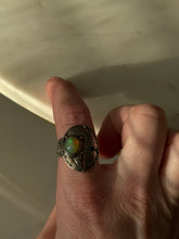 Load image into Gallery viewer, Vintage Opal Sterling Silver Ring Size 9.75
