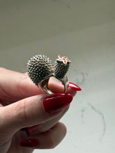 Load image into Gallery viewer, Rare Virginie Carpenter Cactus Sterling Silver Ring Size 4.25
