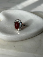Load image into Gallery viewer, Vintage Carnelian Sterling Silver Ring Size 8
