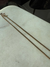 Load image into Gallery viewer, Vintage 14k Yellow Gold Flat Box Chain 19.5”
