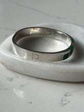 Load image into Gallery viewer, Malachite Inlay Solid Sterling Silver Bangle Bracelet
