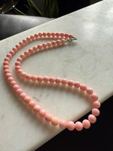 Load image into Gallery viewer, Angel’s Skin Coral Sterling Silver Necklace 18”
