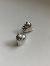 Load image into Gallery viewer, Vintage Sterling Silver Heart Post Back Earrings
