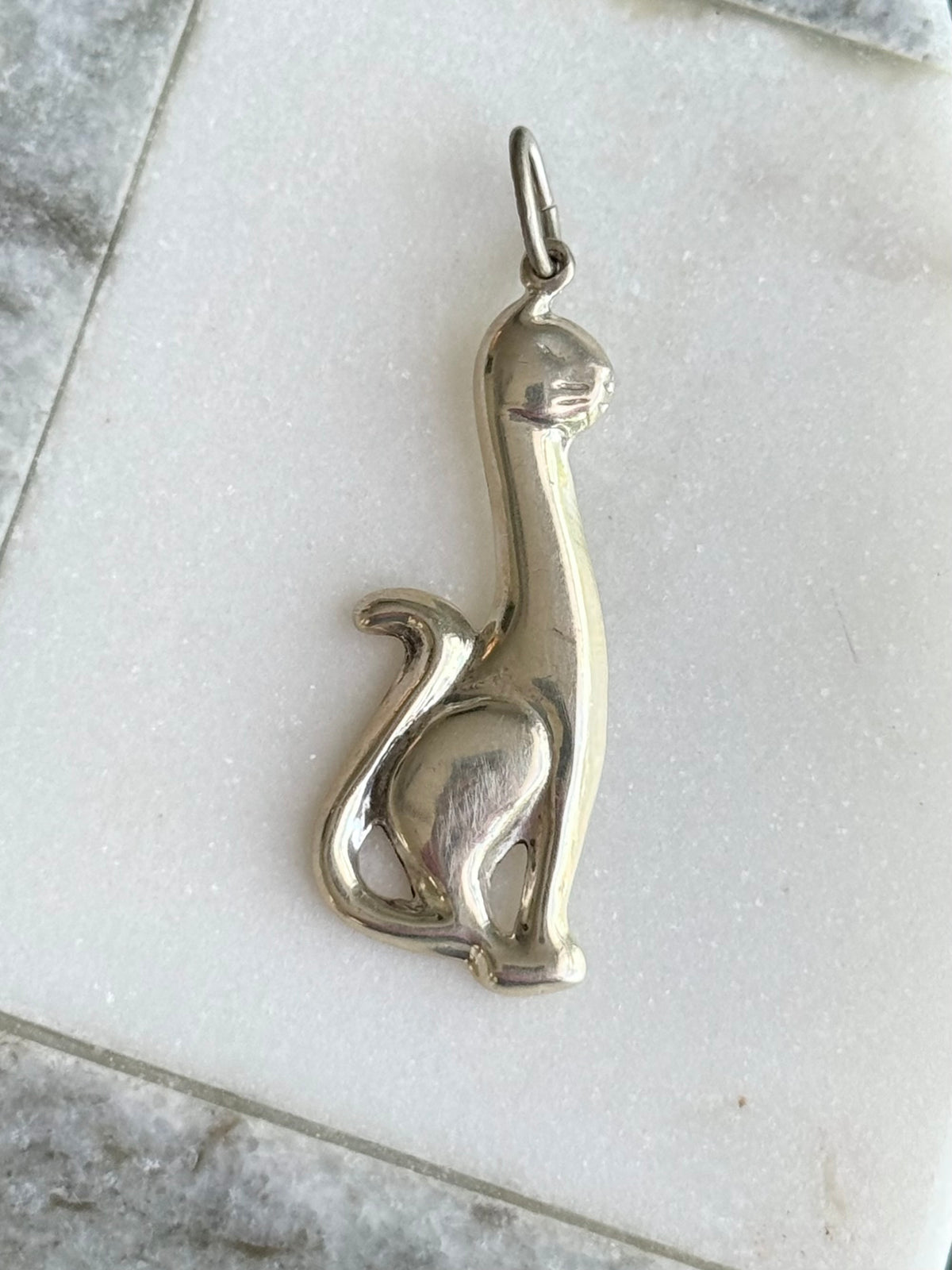 Cat Pendant Sterling Silver