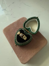 Load image into Gallery viewer, ‘KB’ Vintage Solid 14k Yellow Gold Diamond Ring Size 7

