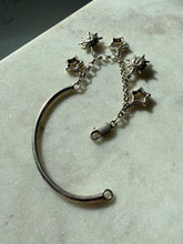 Load image into Gallery viewer, Celestial Sun &amp; Star Sterling Silver Charm Bangle Bracelet 7.5”
