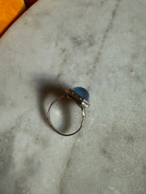 Load image into Gallery viewer, Antique Blue Sterling Silver Ring Size 8
