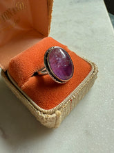 Load image into Gallery viewer, Amethyst Sterling Silver Ring Size 7.75
