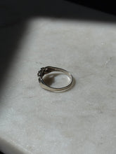 Load image into Gallery viewer, Marcasite Flower Sterling Silver Ring Size 8.75
