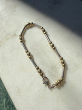 Load image into Gallery viewer, Two-Tone Sterling Silver Gold Vermeil Bracelet 7.75”
