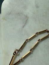 Load image into Gallery viewer, Bar Link 14k Gold Necklace 15”
