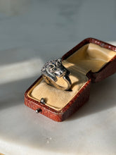 Load image into Gallery viewer, Vintage Blue Sapphire Sterling Silver Panther Ring Size 8.5
