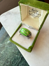 Load image into Gallery viewer, Sterling Silver Gaspeite Inlay Ring Size 6.75
