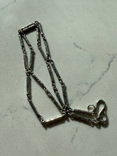 Load image into Gallery viewer, Etched Bar Link Sterling Silver Chain 16.5”
