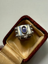 Load image into Gallery viewer, Tanzanite Cabochon Sterling Silver Ring Size 5.75
