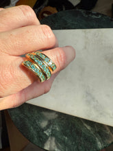 Load image into Gallery viewer, Blue Zircon Gold Vermeil Ring Size 8.25
