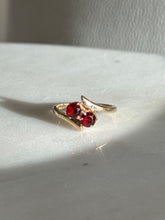 Load image into Gallery viewer, Vintage Toi et Moi Garnet Ring Size 4.5
