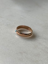 Load image into Gallery viewer, Antique Turquoise 14k Gold Midi Ring Size 2.5
