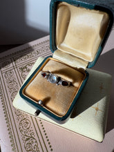 Load image into Gallery viewer, Garnet &amp; Moonstone Sterling Silver Ring Size 7
