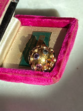 Load image into Gallery viewer, Vintage Sputnik Multi-Gemstone 18k Gold Charm
