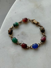 Load image into Gallery viewer, Vintage 1/20 12k Gold Fill Scarab Beetle Bracelet 6.75”
