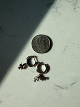 Load image into Gallery viewer, Sterling Cross Dangle Mini Hoops
