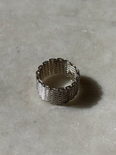 Load image into Gallery viewer, Sterling Silver Mesh Ring Size 7.25
