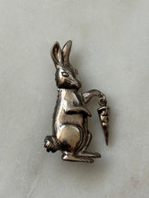 Load image into Gallery viewer, Vintage Rabbit Solid Sterling Silver Brooch
