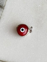 Load image into Gallery viewer, Red Evil Eye Sterling Silver Charm
