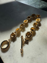 Load image into Gallery viewer, Vintage Alana Stewart Gold Plated Toggle Clasp Bracelet 7.5”
