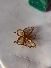 Load image into Gallery viewer, Vintage Monet Gold Plated Butterfly Pin Brooch
