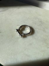 Load image into Gallery viewer, Screw Shackle Sterling Silver Ring Size 7.5
