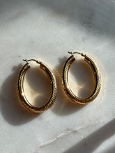 Load image into Gallery viewer, Hollow Gold Vermeil Hoops
