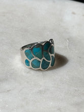 Load image into Gallery viewer, Turquoise Inlay Sterling Silver Ring Size 5.5
