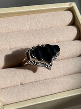 Load image into Gallery viewer, Black Bat Sterling Silver Ring Size 8.75
