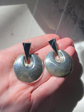 Load image into Gallery viewer, Mexico Black Onyx Sterling Silver Statement Earrings

