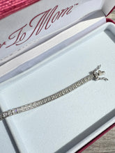 Load image into Gallery viewer, Sterling Silver CZ Tennis Bracelet 7.25”
