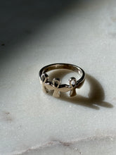 Load image into Gallery viewer, Triple Ankh Sterling Silver Ring Size 6
