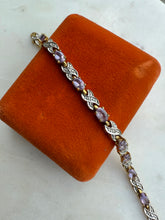 Load image into Gallery viewer, Amethyst Gold Vermeil Tennis Bracelet 6.75”
