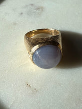 Load image into Gallery viewer, Star Sapphire &amp; Diamond 14k Yellow Gold Ring Size 8

