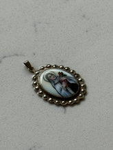 Load image into Gallery viewer, ST. THERESE OF LISIEUX Enamel Porcelain &amp; Marcasite Pendant
