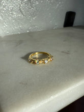 Load image into Gallery viewer, CZ Gold Vermeil Stacker Band Size 5.5
