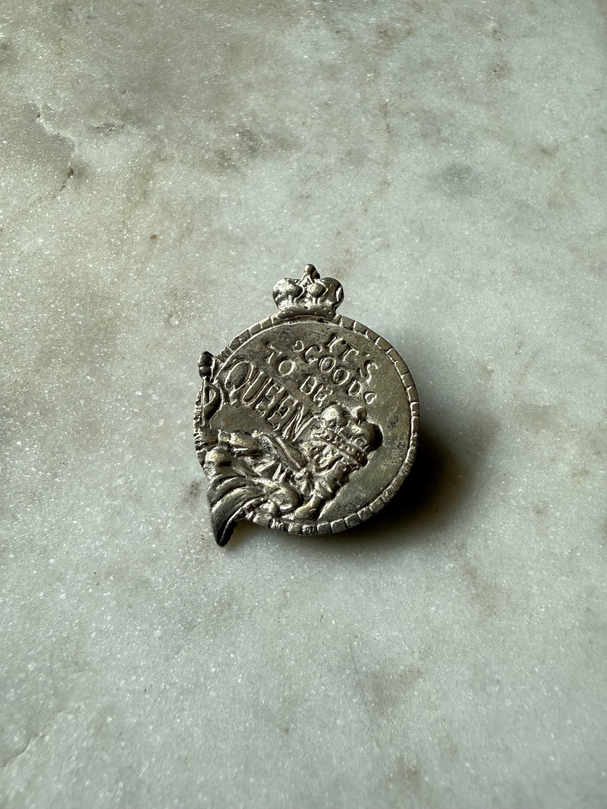 It’s Good To Be Queen Sterling Silver Brooch