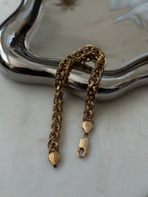 Load image into Gallery viewer, Italian Gold Vermeil Wheat Link Bracelet 7.5”
