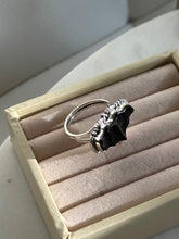 Load image into Gallery viewer, Black Bat Sterling Silver Ring Size 8.75
