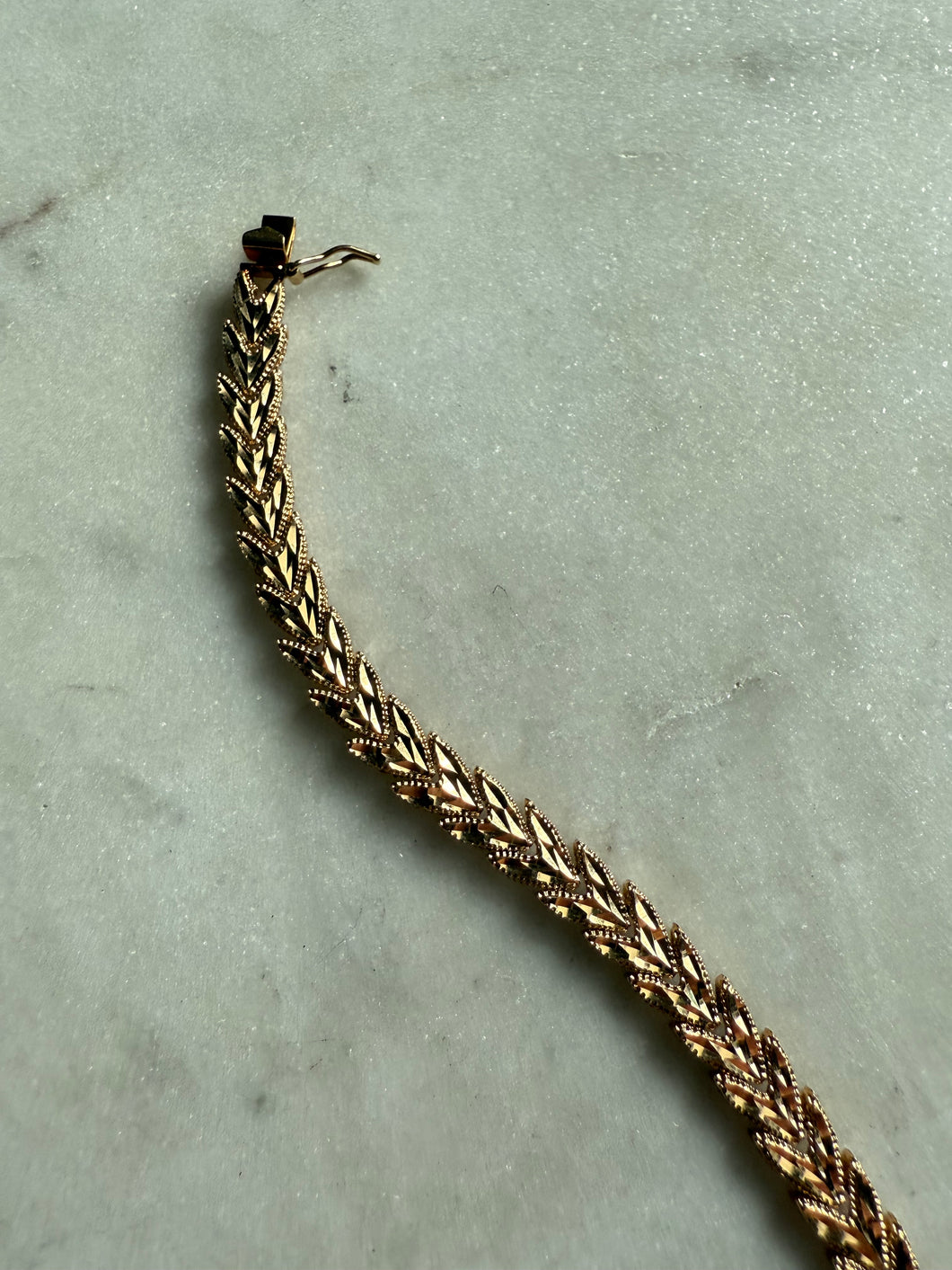 Vintage 14k Yellow Gold Bracelet 6.75”