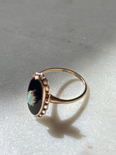 Load image into Gallery viewer, Vintage 10k Gold Black Onyx &amp; Opal Ring Size 9
