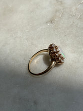 Load image into Gallery viewer, Antique 14k Gold Pearl &amp; Opal Ring Size 6
