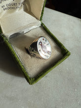 Load image into Gallery viewer, Red Cardinal Sterling Silver Inlay Signet Ring Size 7.75

