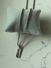 Load image into Gallery viewer, Vintage Lucky Spellout Ball Chain Sterling Necklace 18”
